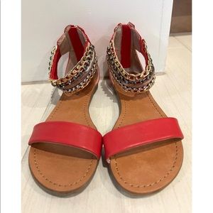 Bebe Bejeweled Summer Sandals size 5